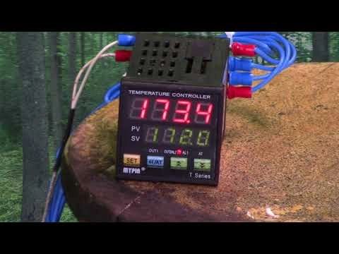 Digital temperature controller displaying 173.4 degrees.